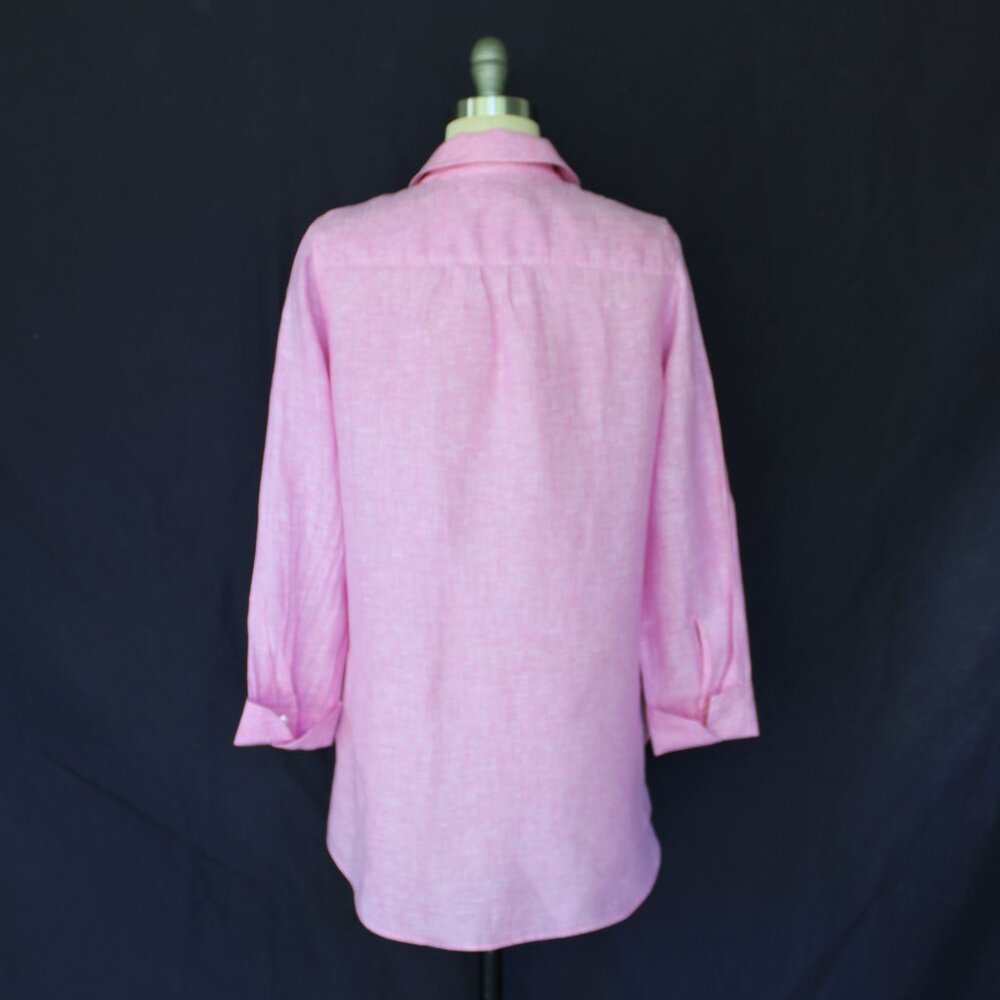 Lilly Pulitzer Sea View Marleigh Linen Button Down Shirt dress Top tunic blouse - Picture 8 of 9